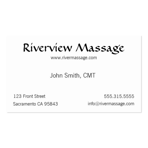 Sand and Stones Business Cards - Standard (back side)