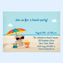 Sand and Surf Beach Party invitations