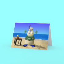 Sand Babe Holiday Greeting Card