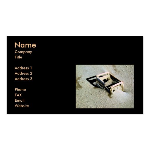 Sand Box Business Card Template (front side)