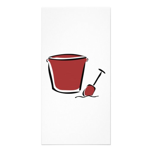 Sand Bucket and Shovel Photo Card Template Zazzle