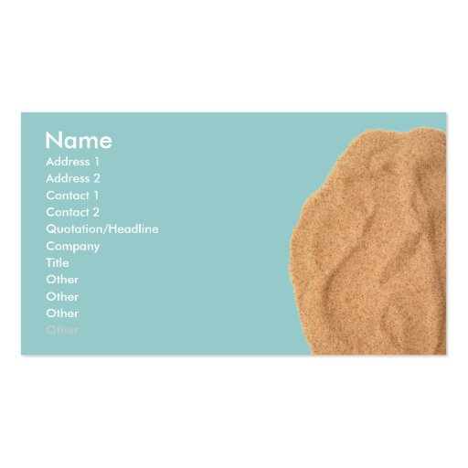 Sand Business Cards (front side)