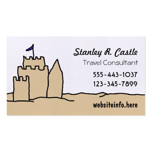 Sand Castle Art Business Cards (front side)
