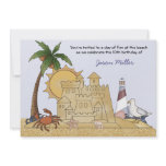 Sand Castle Beach Party Invitation