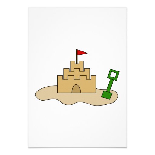 Sand Castle Personalized Invitations