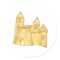 Sand Castle Sticker by ginyhogan Sand Castle Sticker