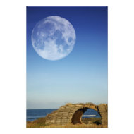 Sand Castles and the Moon photoenlargement