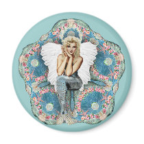 Sand Dollar Angel Magnet by Jaenne Sand Dollar Angel Magnet