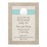Sand Dollar Beach Wedding Invitation - Turquoise