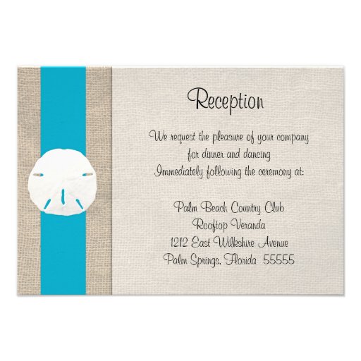 How To Sand Dollar Beach Wedding Reception Card Malibu Beach