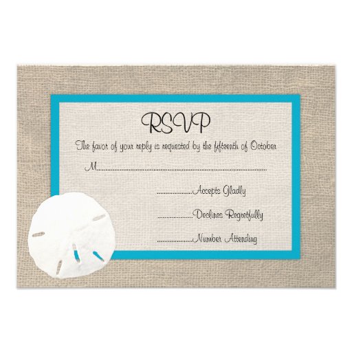 Deals Sand Dollar Beach Wedding Rsvp Card Malibu Beach Wedding Invitations