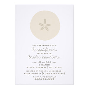 Sand Dollar Bridal Shower Invitation