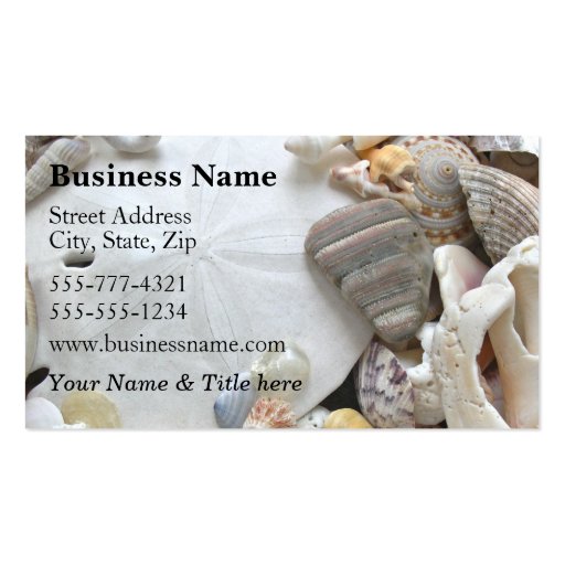 Sand Dollar Business Card (front side)