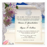 Sand Dollar & Lace Tropical Invitation