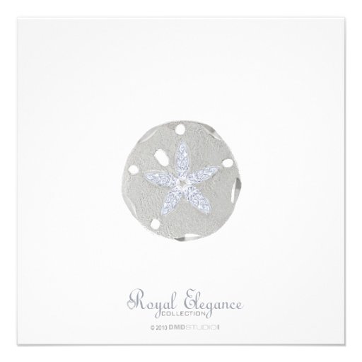 Sand Dollar & Lace Tropical Invitation