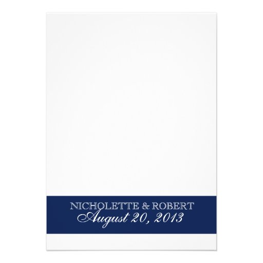 Sand Dollar Navy Blue Wedding Custom Invite