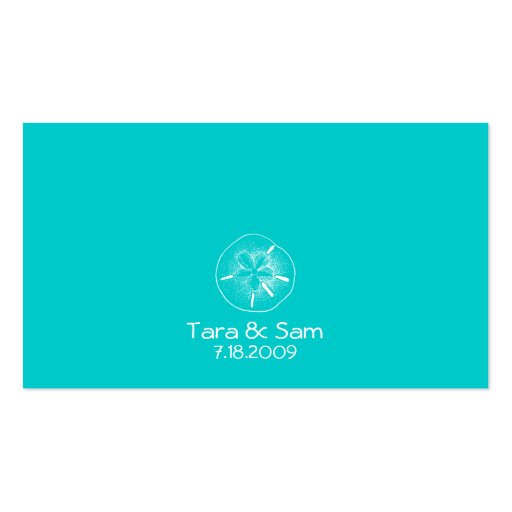 Sand Dollar Place Card Business Card Template (back side)