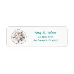 sand, dollar, seashell, address, label, wedding,