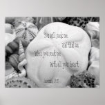 Sand Dollar Scripture Christian Wall Poster posters