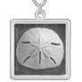 Sand Dollar Seashell Beach Silver Necklace Pendant