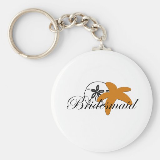 Sand Dollar Starfish Bridesmaid Key Chains