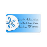 Sand Dollar Tropical Blue Return Address Label