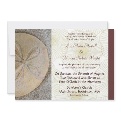 Sand Dollar Wedding Invitation