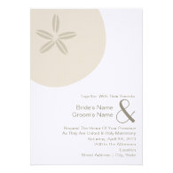 Sand Dollar Wedding Invite Together With Parents