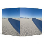 Sand dunes at White Sands National Monument in binders