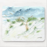 Sand dunes beach seascape nautical watercolor art mousepads