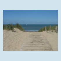 Sand Dunes Beach Wave Boat Photo Poster Print posters