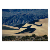 Sand dunes with shadows in Death Valley Greeting Card