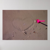 Sand Heart by tdgallery Posters