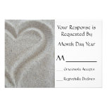 Sand Heart RSVP Card Personalized Invitation