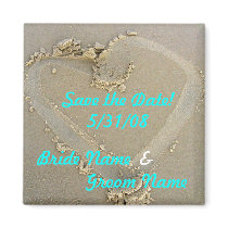 Sand Heart * Save the Date * Customize! magnets by bluehawaii218 Sand Heart * Save the Date * Customize! magnets