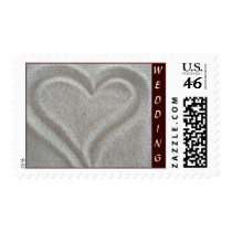 Sand Heart Wedding Collection Postage Stamp