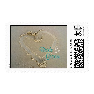 Sand * Heart * Wedding - Customizable! Stamp by bluehawaii218