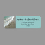 Sand Hearts Beach Return Address Label