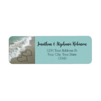 Sand Hearts Beach Return Address Label
