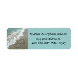 Sand Hearts Beach Return Address Label