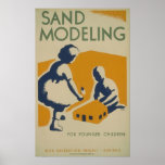 Sand modeling for younger children posters