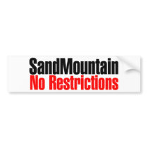 Sand Mountain No Restrictions bumper stickers