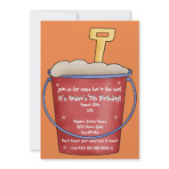 Sand Pail Invitation invitation