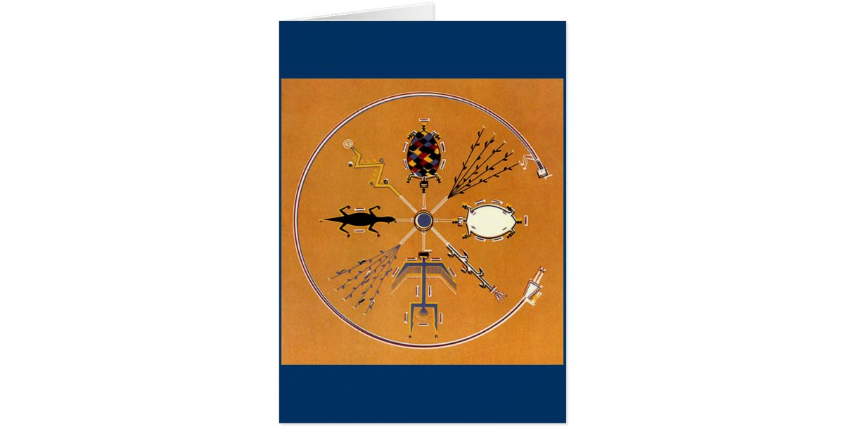 Sand Painting Native American Tribal Card | Zazzle