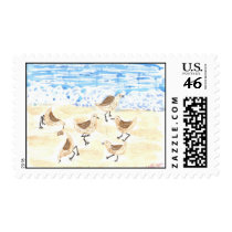 Sand Pipers of Old Orchard Beach, Maine Postage postage