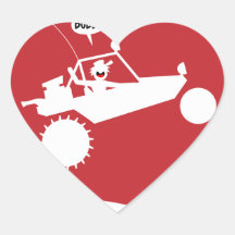SAND RAIL AIR Warning Signs Heart Sticker