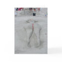 Sand Sculpture Beach Bather Greeting Card (Blank)