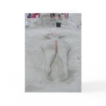 Sand Sculpture Beach Bather Greeting Card (Blank)