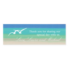 Sand, Sea and Seagulls Favor Cards Business Card Templates