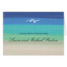 Sand, Sea & Seagulls | Painted Ocean Thank You Greeting Cards